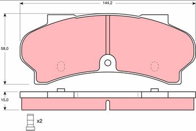 Brake Pad Set, disc brake TRW GDB164