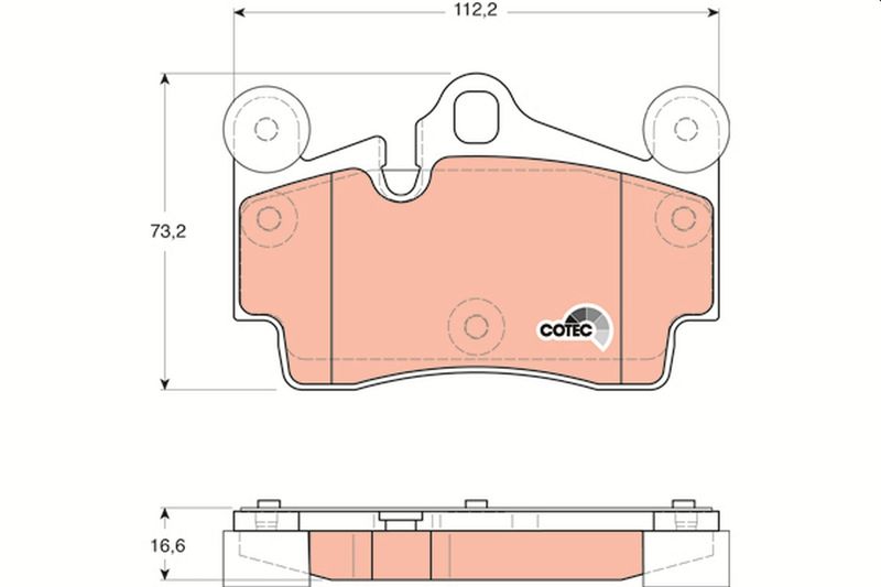 TRW GDB1653 Brake Pad Set, disc brake