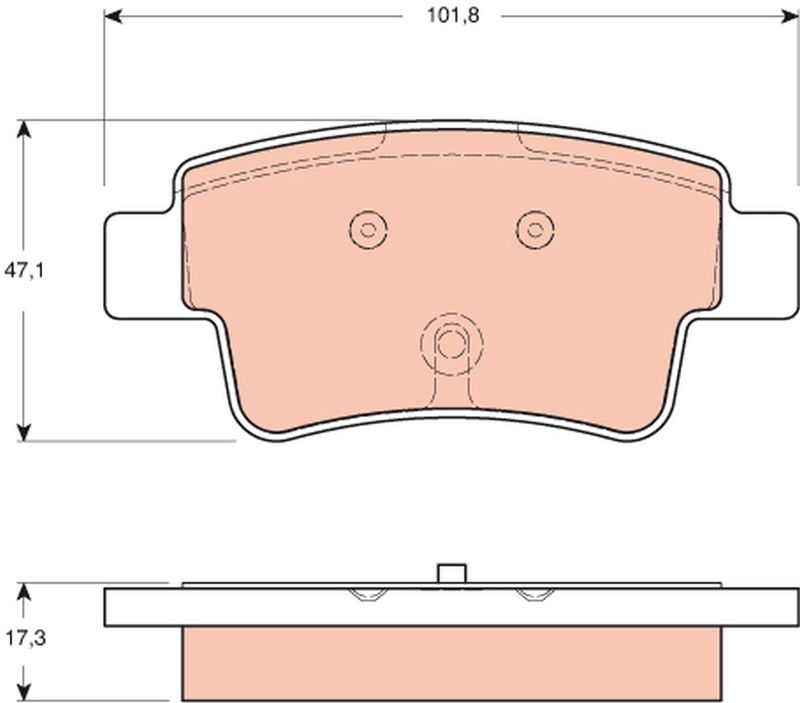 TRW GDB1656 Brake Pad Set, disc brake