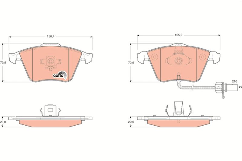 TRW GDB1659 Brake Pad Set, disc brake