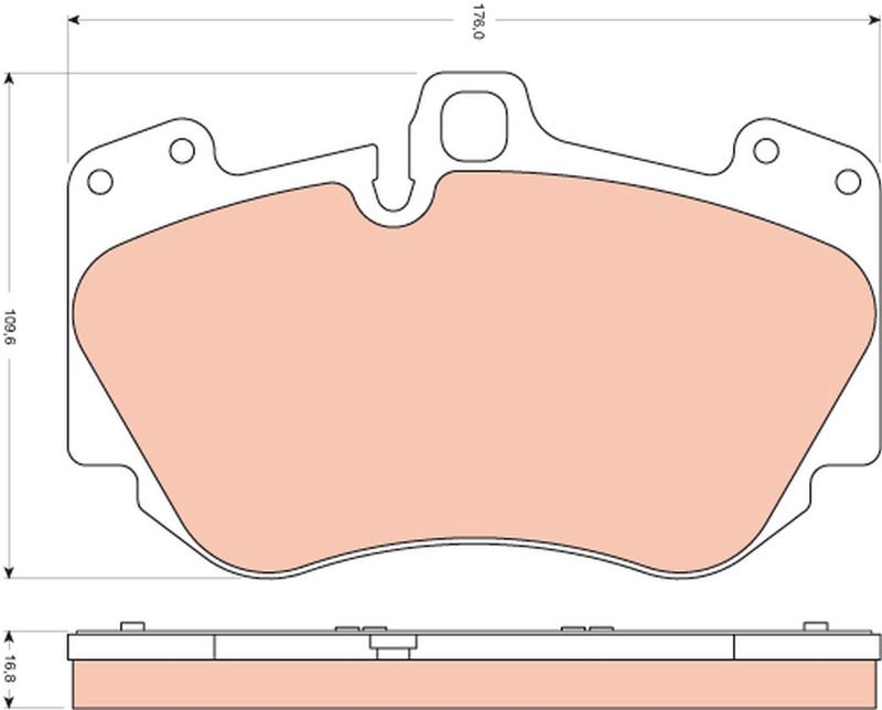TRW GDB1660 Brake Pad Set, disc brake