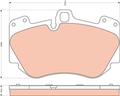 Brake Pad Set, disc brake TRW GDB1660