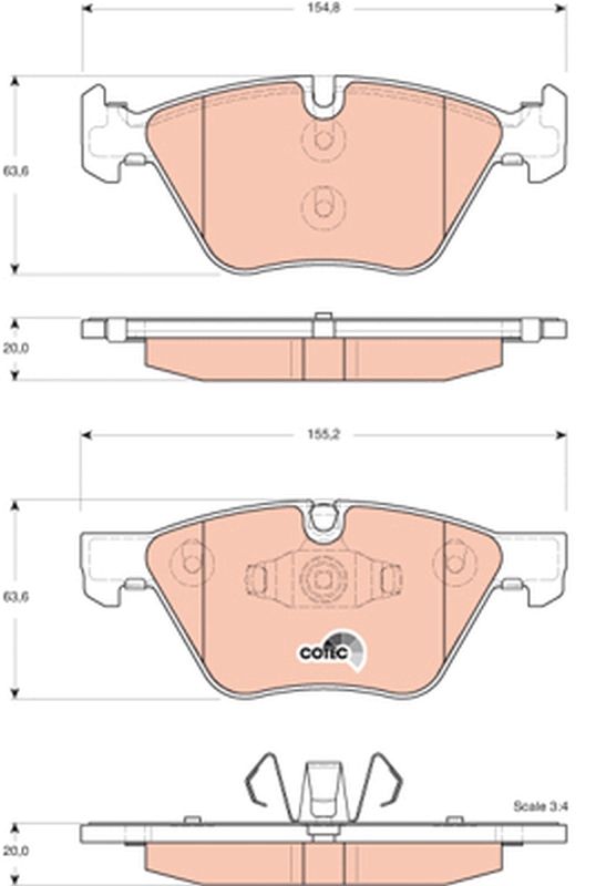 TRW GDB1662 Brake Pad Set, disc brake