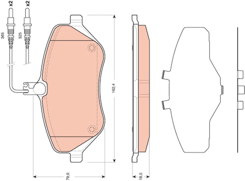 TRW GDB1663 Brake Pad Set, disc brake
