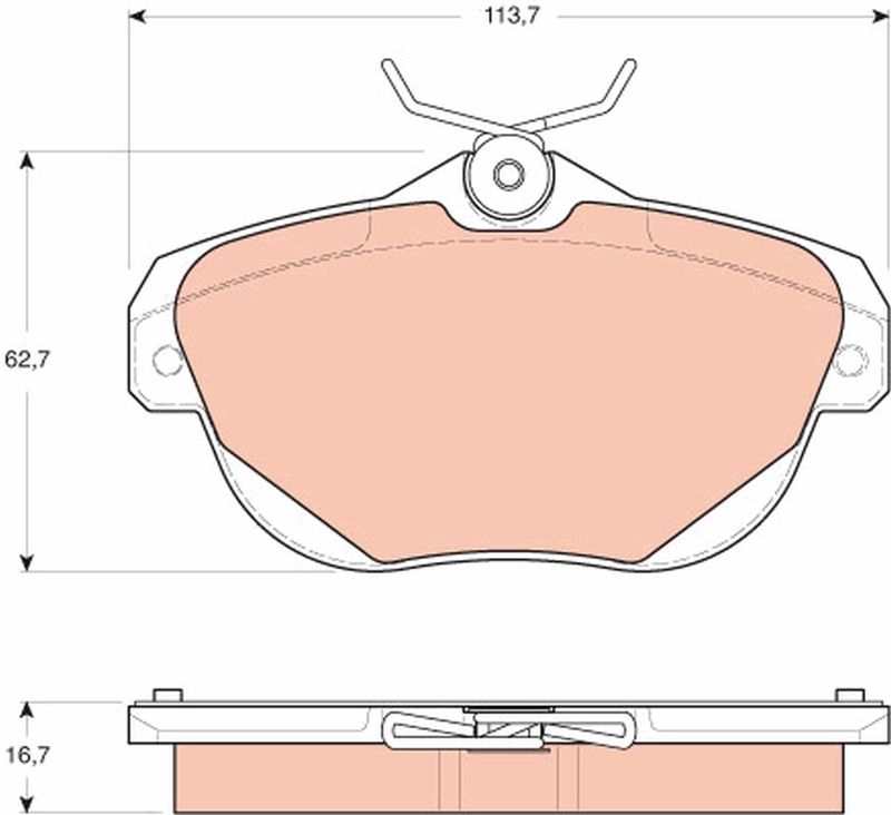 TRW GDB1664 Brake Pad Set, disc brake