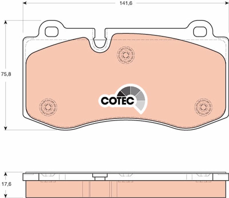 TRW GDB1667 Brake Pad Set, disc brake