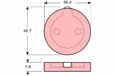 Brake Pad Set, disc parking brake TRW GDB166