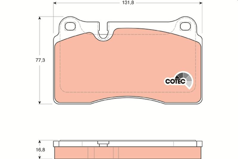 TRW GDB1670 Brake Pad Set, disc brake