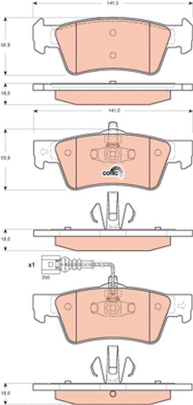 TRW GDB1671 Brake Pad Set, disc brake