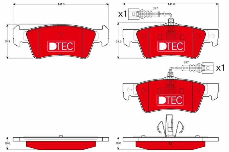 TRW GDB1672DTE Brake Pad Set, disc brake