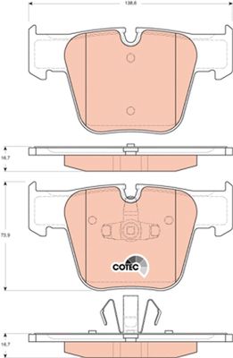 Brake Pad Set, disc brake TRW GDB1674