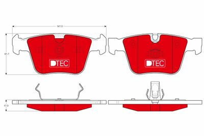 Brake Pad Set, disc brake TRW GDB1675DTE