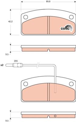 Brake Pad Set, disc brake TRW GDB1679