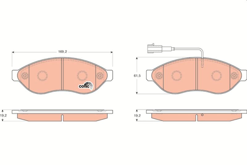 TRW GDB1681 Brake Pad Set, disc brake