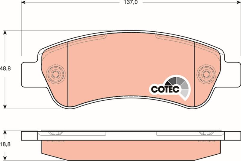 TRW GDB1682 Brake Pad Set, disc brake