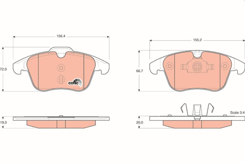TRW GDB1683 Brake Pad Set, disc brake