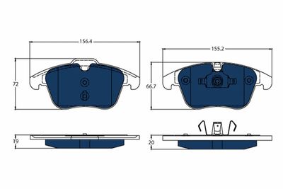 Brake Pad Set, disc brake TRW GDB1683BTE
