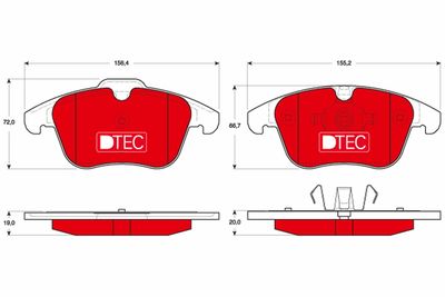 Brake Pad Set, disc brake TRW GDB1683DTE