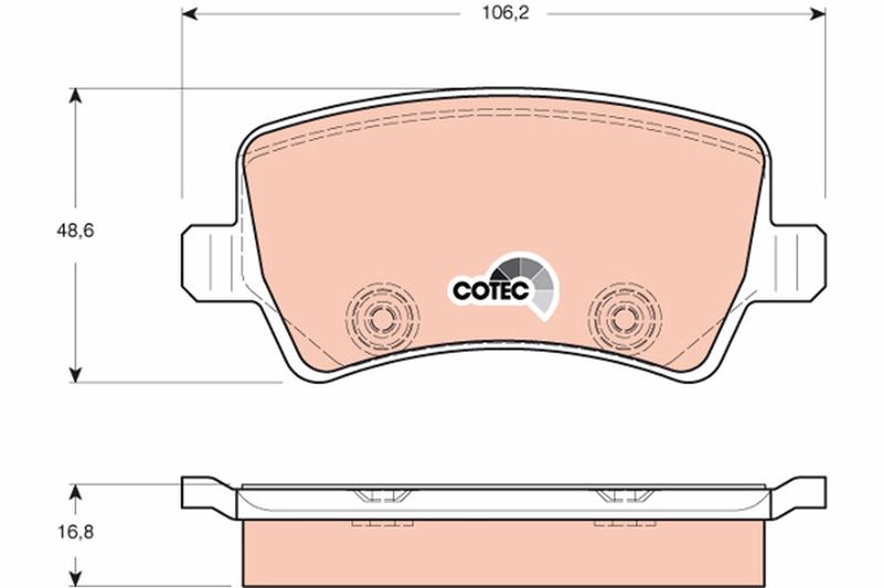 TRW GDB1685 Brake Pad Set, disc brake