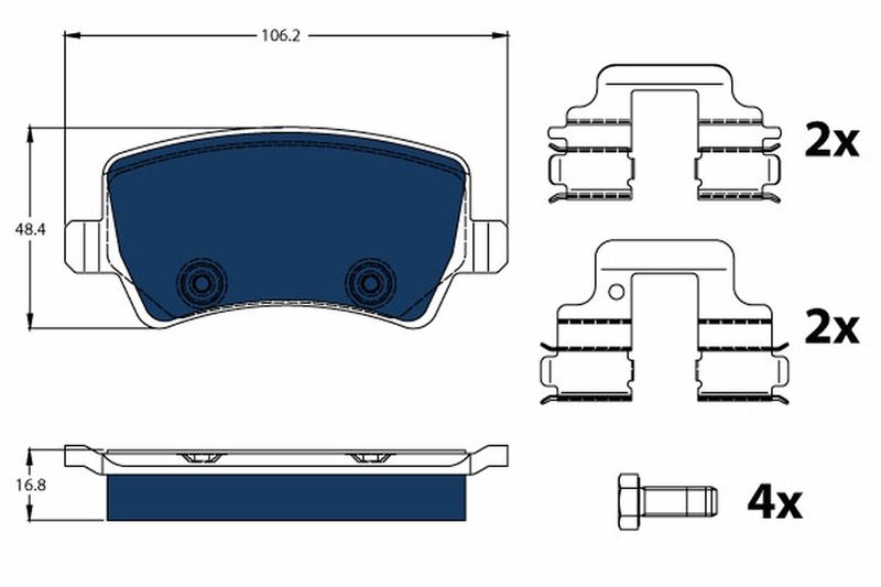 TRW GDB1685BTE Brake Pad Set, disc brake