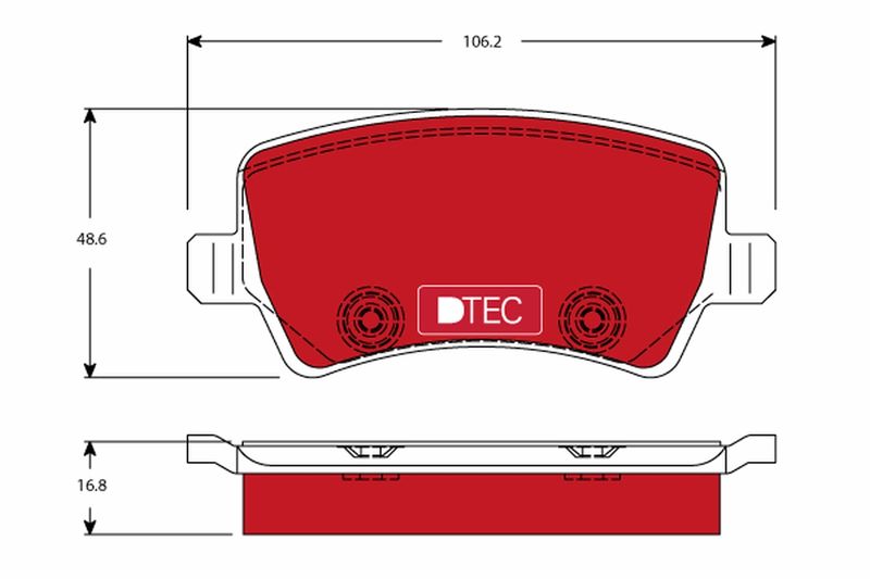 TRW GDB1685DTE Brake Pad Set, disc brake