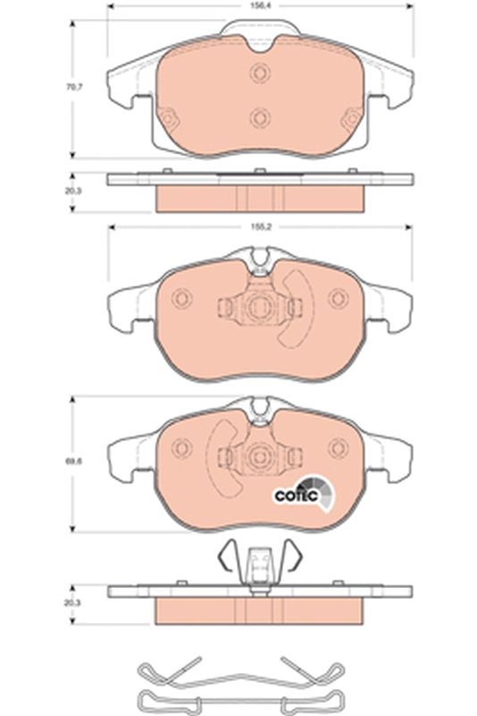 TRW GDB1686 Brake Pad Set, disc brake