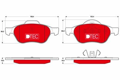 Brake Pad Set, disc brake TRW GDB1687DTE