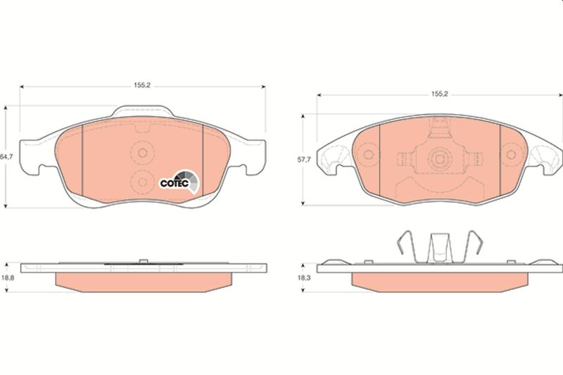 TRW GDB1690 Brake Pad Set, disc brake