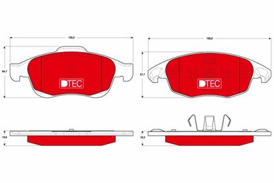 Brake Pad Set, disc brake TRW GDB1690DTE