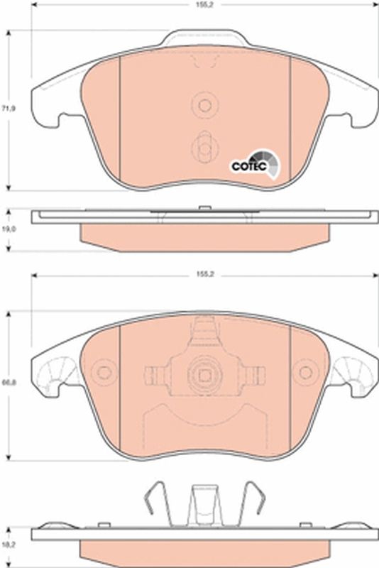 TRW GDB1691 Brake Pad Set, disc brake
