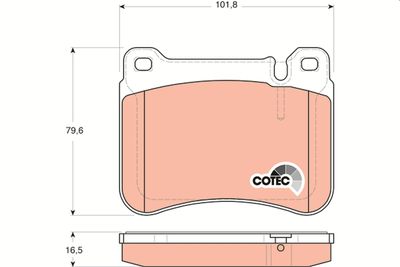 Brake Pad Set, disc brake TRW GDB1693