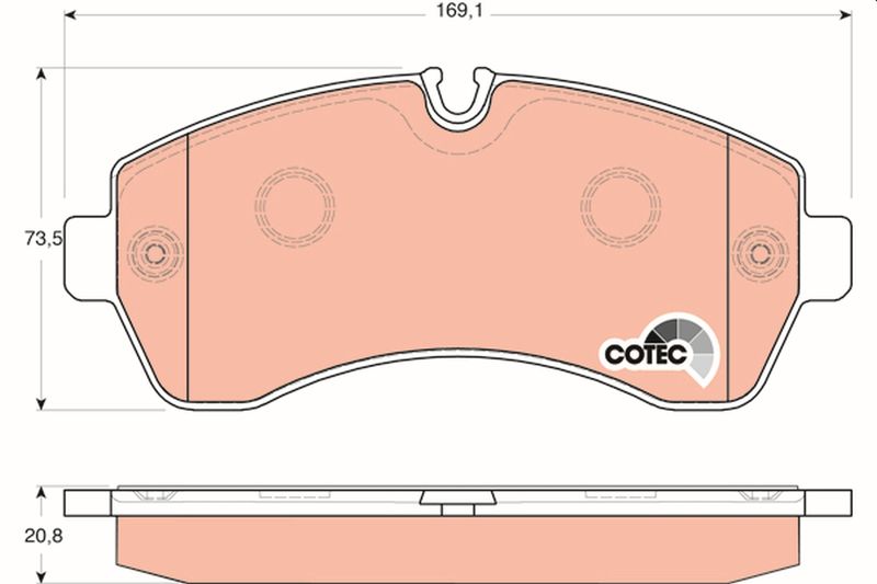TRW GDB1696 Brake Pad Set, disc brake