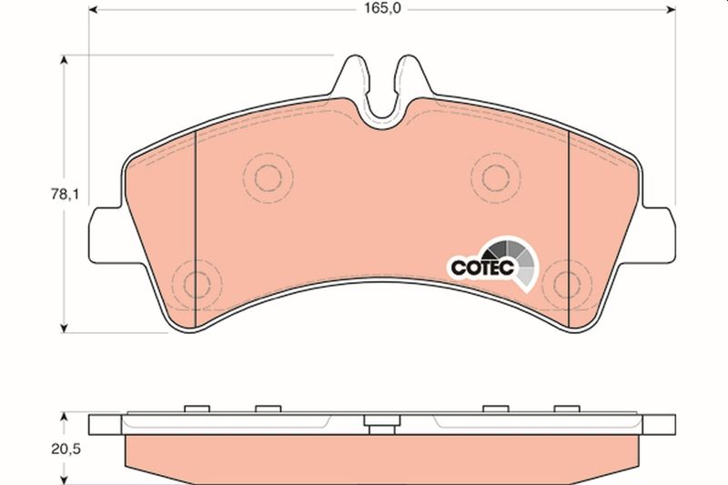 TRW GDB1699 Brake Pad Set, disc brake