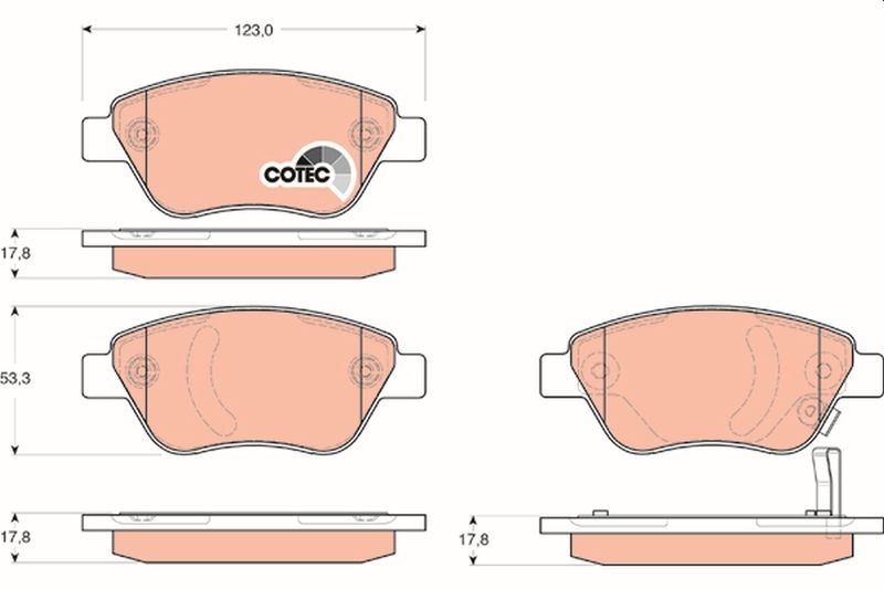 TRW GDB1700 Brake Pad Set, disc brake