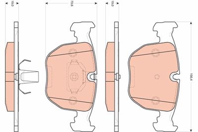 Brake Pad Set, disc brake TRW GDB1702