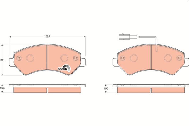 TRW GDB1703 Brake Pad Set, disc brake