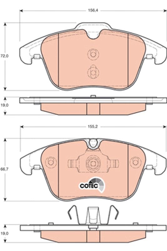 TRW GDB1705 Brake Pad Set, disc brake