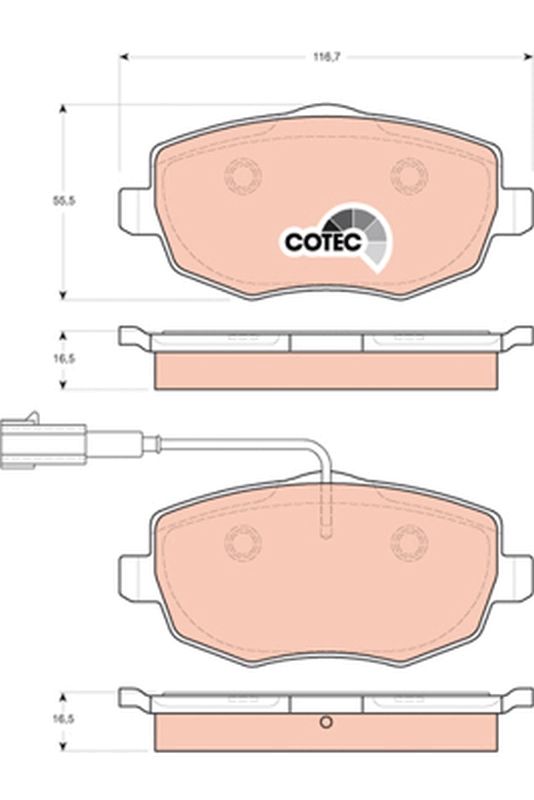 TRW GDB1706 Brake Pad Set, disc brake