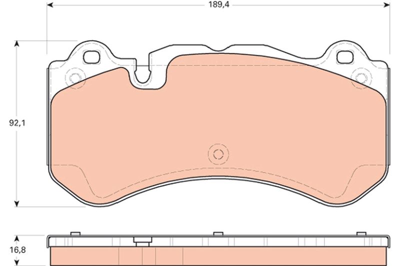 TRW GDB1710 Brake Pad Set, disc brake