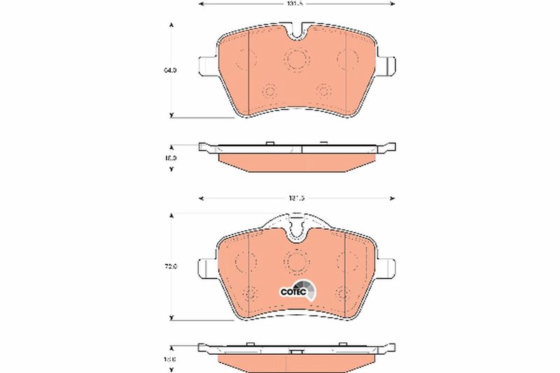 TRW GDB1712 Brake Pad Set, disc brake