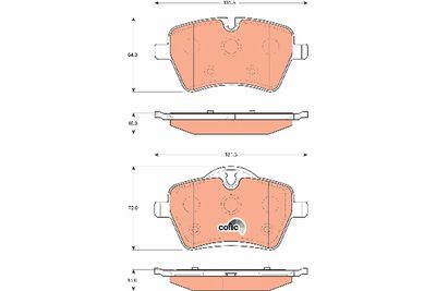 Brake Pad Set, disc brake TRW GDB1712