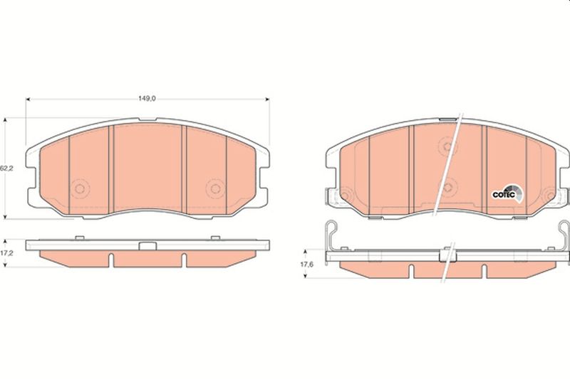TRW GDB1715 Brake Pad Set, disc brake