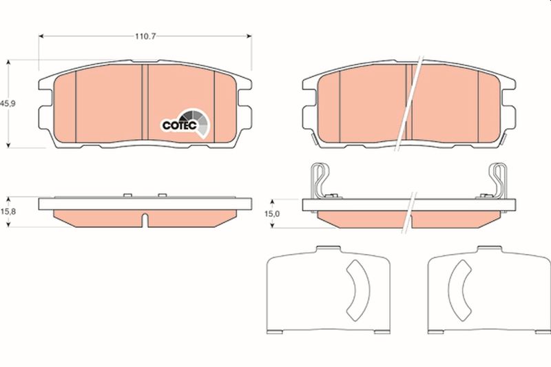 TRW GDB1716 Brake Pad Set, disc brake