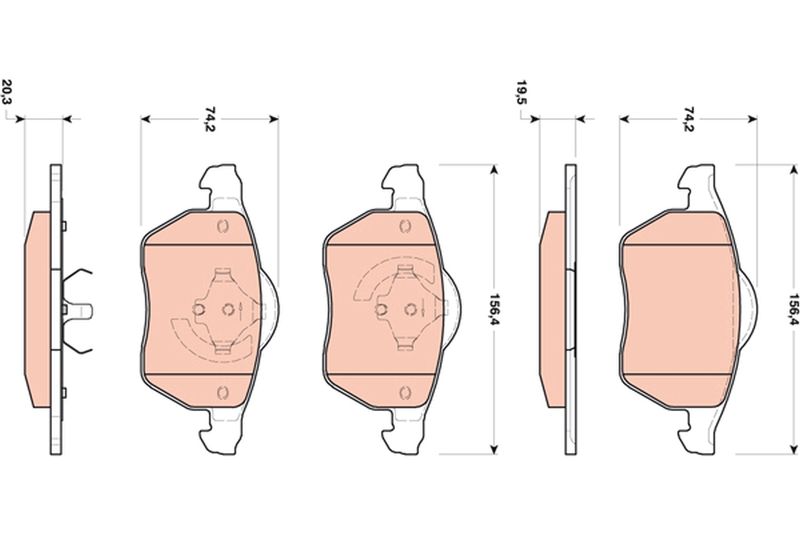 TRW GDB1717 Brake Pad Set, disc brake