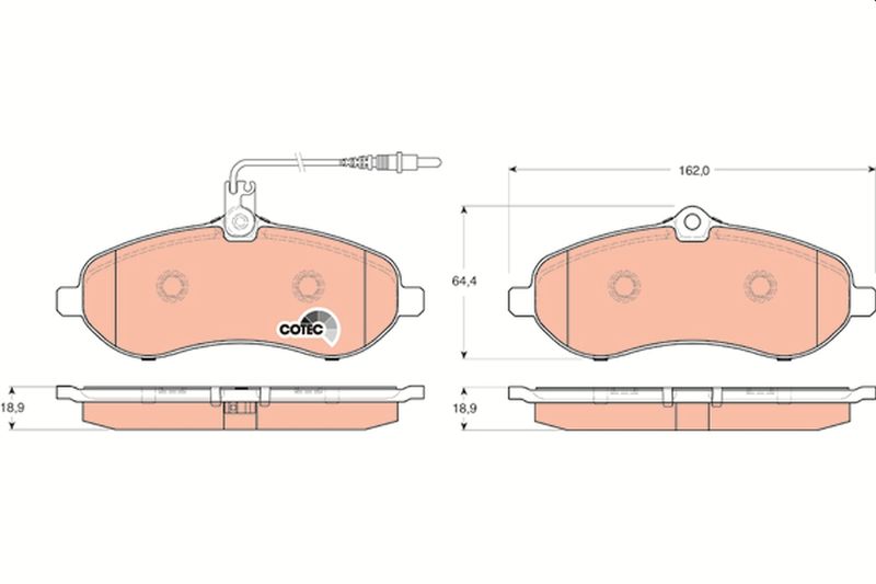 TRW GDB1719 Brake Pad Set, disc brake