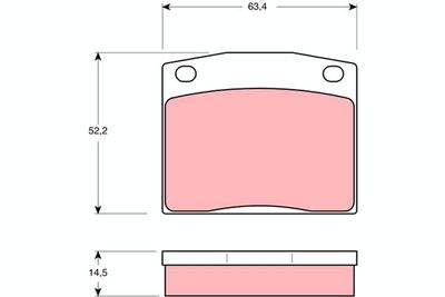 Brake Pad Set, disc brake TRW GDB171