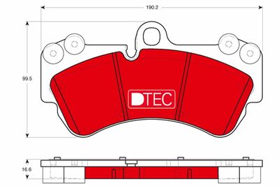 Brake Pad Set, disc brake TRW GDB1720DTE