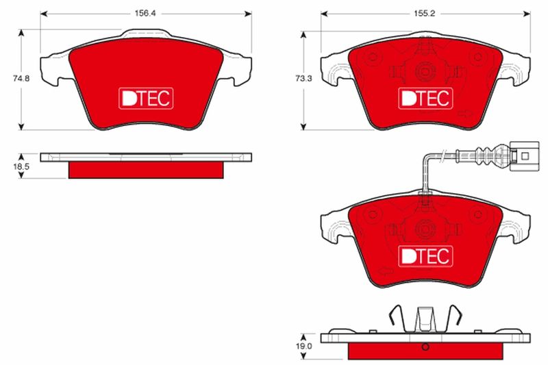 TRW GDB1721DTE Brake Pad Set, disc brake