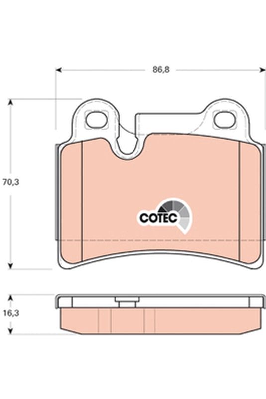 TRW GDB1722 Brake Pad Set, disc brake