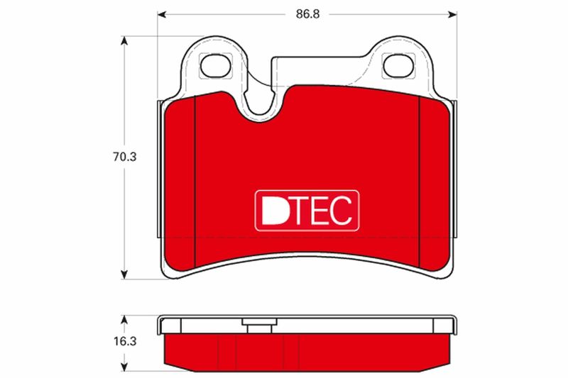 TRW GDB1722DTE Brake Pad Set, disc brake